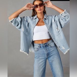 Vici distressed denim jacket
